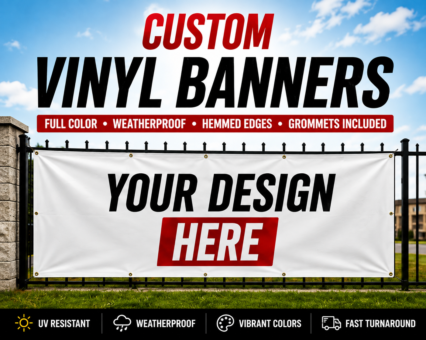 CUSTOM VINYL BANNERS ONLINE SPECIAL