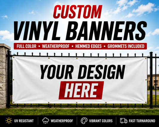 CUSTOM VINYL BANNERS ONLINE SPECIAL
