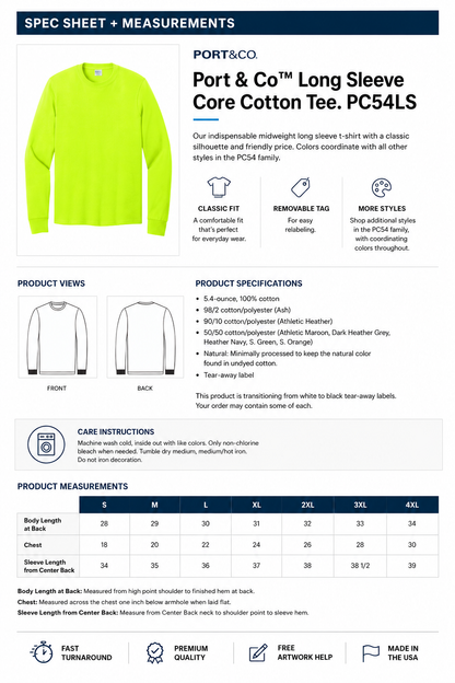 LONG SLEEVE + SCREEN PRINTING ONLINE SPECIAL