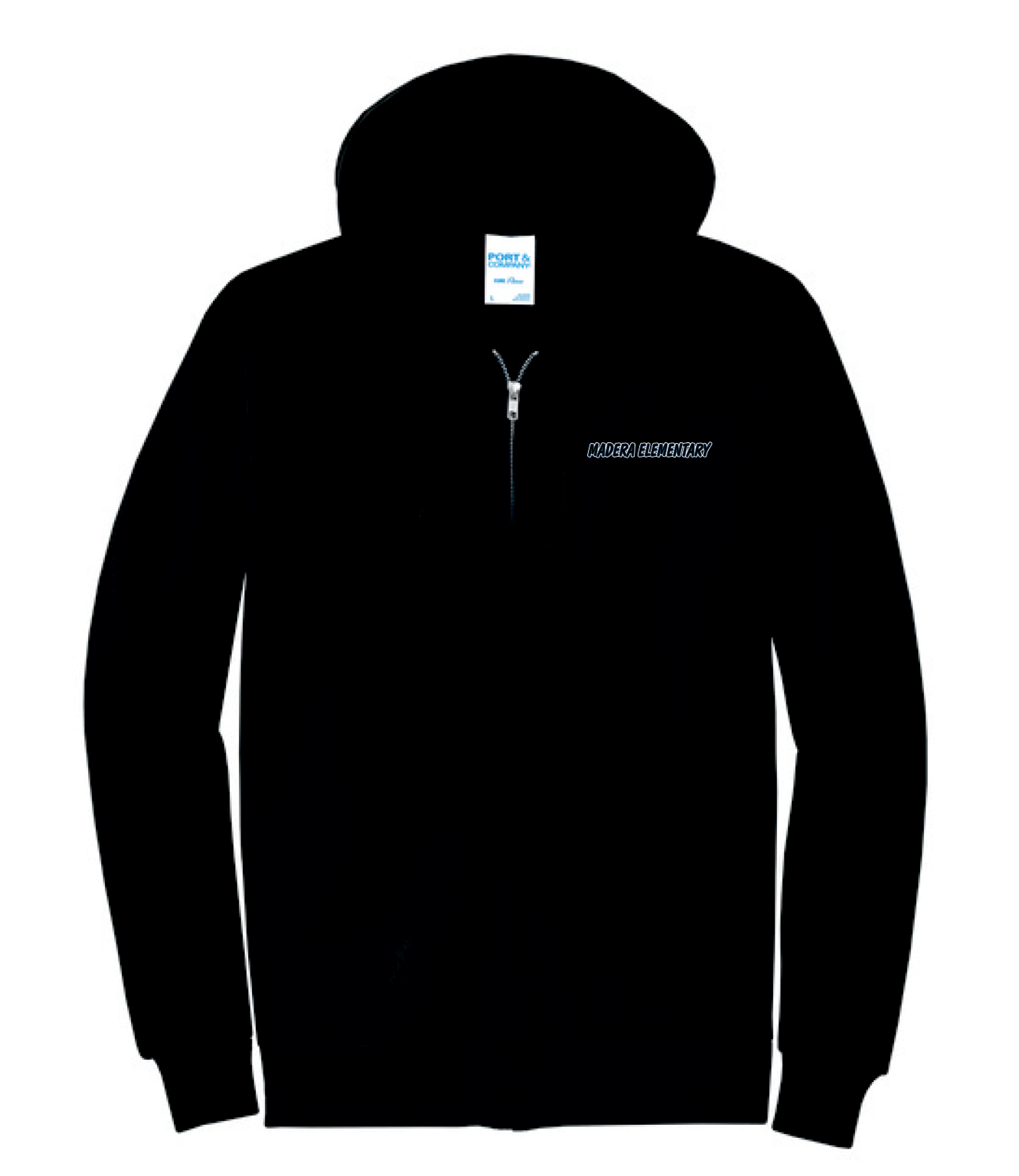 Madera Elementary Zip Hoodie (Black)