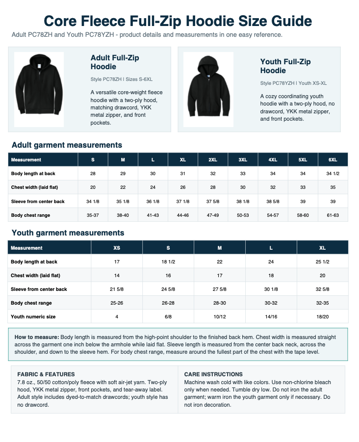 Madera Elementary Zip Hoodie (Black)