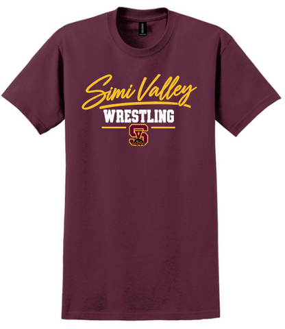 SV Wrestling Cursive Unisex T-Shirt (MAROON)